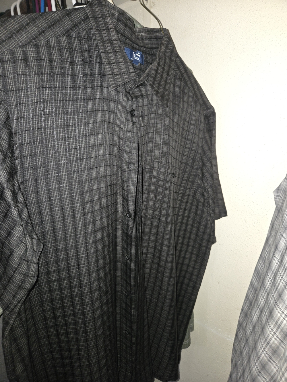 Men's White Polo with Blue Stripe